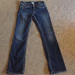 Suki surplus 17" silver jeans slim boot cut